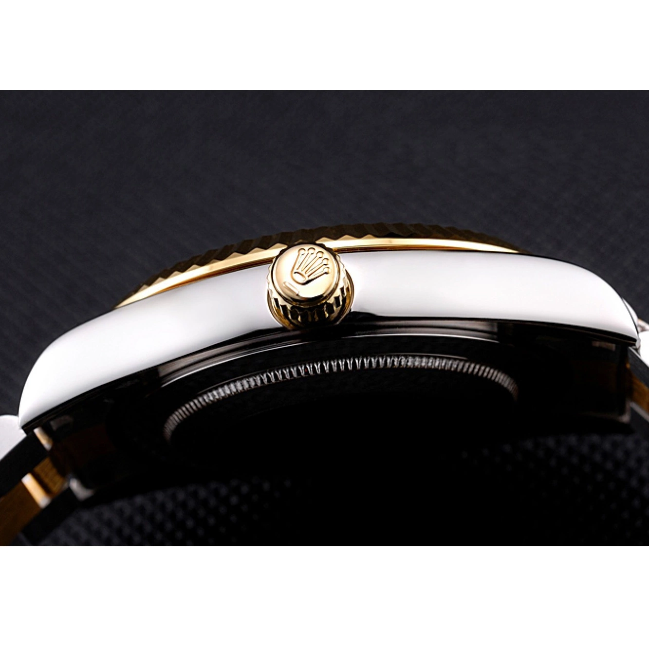 Aaa fake watches Gold Tone Rolex Plated Steel Stainless Day-Date Dial 18k Two Gold 0806